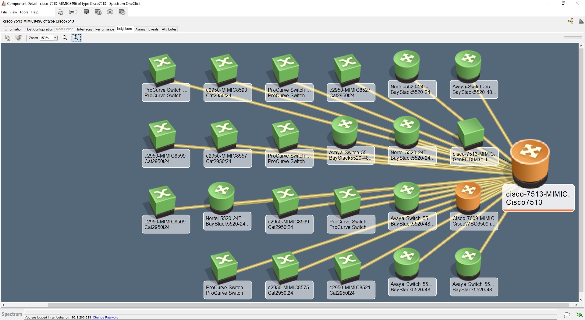 SNMP Simulator with the starting network